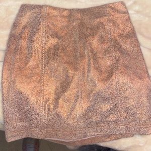 Free People Copper Mini Skirt
